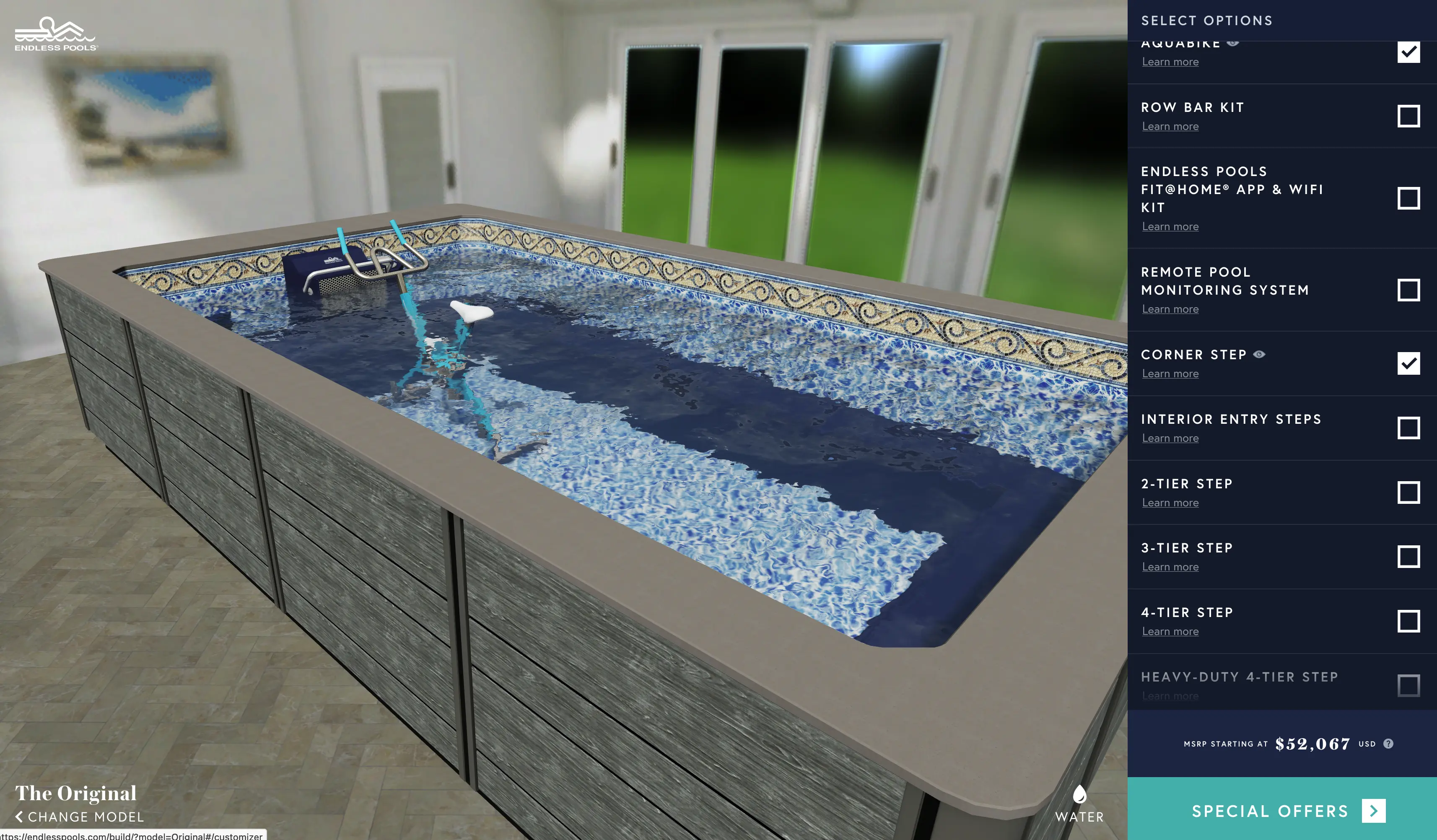 Another screenshot, this time inside and with a resizeable pool.